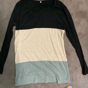 Colorblock Long Sleeve Top